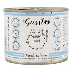 GUSSTO Cat Fresh Salmon konservai katėms su šviežia lašiša, 200 g
