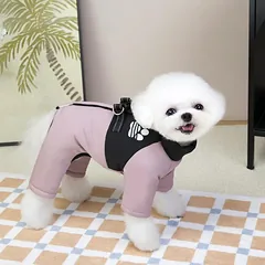 PAW COUTURE gyvūnų augintinių kombinezonas, juodas/rožinis, juodas/rožinis, M dydis — 4 nuotrauka