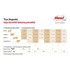 FLEXI pavadėlis šuniui ONE, juostinis 5m, baltas — 4 nuotrauka