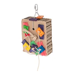 TIAKI paukščių žaislas Shreddy Karton, L 15 x B 8 x H 23 cm — 2 nuotrauka