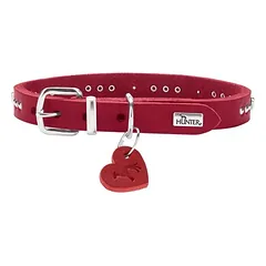 HUNTER antkaklis šunims Aalborg Hearts, Dydis: XXS-XS, Spalva: konjako spalvos, Kaklo apimtis: 19 - 24 cm, Plotis: 1,2 cm — 3 nuotrauka