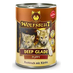 WOLFSBLUT Deep Glade Puppy konservai šuniukams su elniena ir moliūgais, 395 g