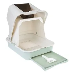 kooa uždaras kačių tualetas iš ekologiško plastiko, Tinkamas priedas: 40x kooa treniruočių kilimėlis su bambuku, L 45 x B 30 cm — 5 nuotrauka