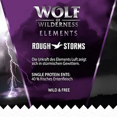 Wolf of Wilderness Monoprotein su antiena "Rough Storms", sausas maistas šunims, < 1,4 kg — 4 nuotrauka