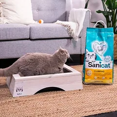 Sanicat gumulėlius sudarantis kraikas katėms be kvapiųjų medžiagų, Ekonominė pakuotė: 2 x 10 l — 5 nuotrauka