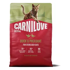 CARNILOV ACTIV sausas maistas katėms su antiena ir fazanu 2kg