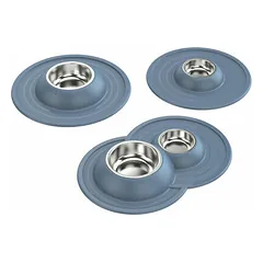 Volcano INOX Double soft bowl-holder cm. 49 x 33 x 6 h., different colors