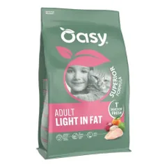 Oasy Superior Light in Fat sausas pašaras su vištiena katėms