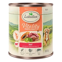 Lukullus judrumo palaikymas: jautiena (be grūdų), drėgnas maistas šunims, > 500 g — 5 nuotrauka