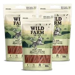WILD FARM hair&skin soft duck strips 3x50g kačių skanėstas