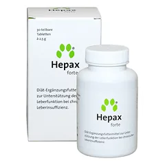 HEPAX FORTE, dietinis pašaro papildas kepenims, šunims ir katėms – 30tab.
