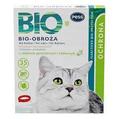 Antkaklis nuo parazitų katėms PESS BIO-PROTECTION, 35cm nuotrauka