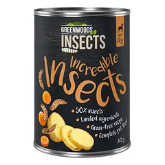 Greenwoods Insects su vabzdžiais, bulvėmis ir morkomis, drėgnas maistas šunims