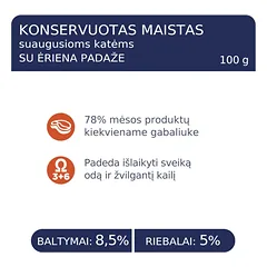 CLUB 4 PAWS Premium konservai suaugusioms katėms su ėriena 100g x 24 — 2 nuotrauka