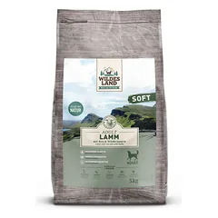 WILDES LAND Soft lamb&rice sausas begrūdis pašaras suaugusiems šunims su ėriena ir ryžiais, 5 kg