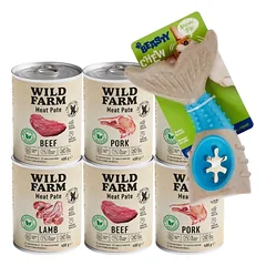 WILD FARM Mišrių skonių paštetas 6x400g ėdalas šunims be glitimo