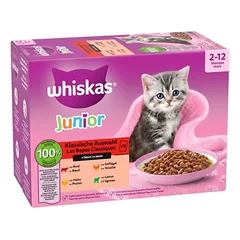 Multipack Whiskas Junior Frischebeutel 12 x 85 g