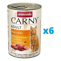 ANIMONDA Carny rinkinys Jautiena ir vištiena 6 x 400 g