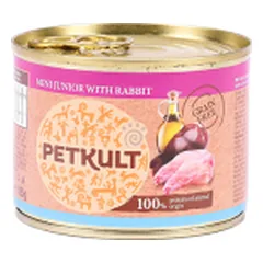 Petkult Mini Junior konservai šunims su triušiena, 185 g