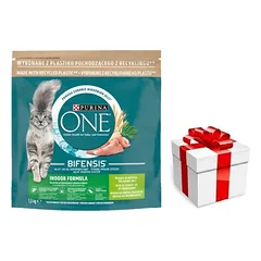 Purina One Indoor Cat suaugusių kačių ėdalas su kalakutiena katėms 1,5kg + STAIGMENA KATEI