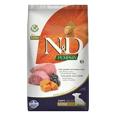 Farmina N&D Dog Pumpkin Mini Puppy su ėriena, sausas maistas šunims 7 kg — 2 nuotrauka