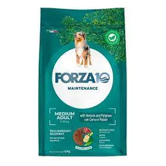 Forza 10 Maintenance Medium Adult sausas maistas vidutinio dydžio veslių šunims su elniena ir bulvėmis, 12 kg