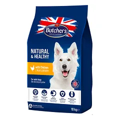 BUTCHER'S Natural&Healthy sausas maistas šunims su vištiena 10kg