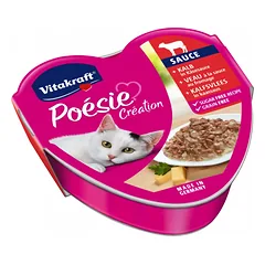 Vitakraft POESIE šlapias kačių maistas: veršiena su sūriu, 85 g
