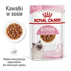 ROYAL CANIN Kitten Instinctive 48x85 g šliapas maistas padaže kačiukams iki 12 mėnesių amžiaus