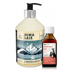 Super Beno Around the World Himalaya šuniukų šampūnas 400 ml + Lab-V 100% lašišų aliejus įvairaus amžiaus šunims ir katėms 100ml šalto spaudimo
