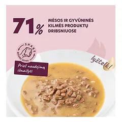 Delickcious gabaliukai su kalakutiena ir tropiniais vaisiais kreminiame padaže šunims, 80 g — 2 nuotrauka