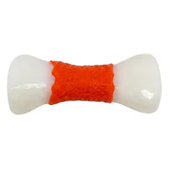 Šunų žaislas, nailoninis, kaulo formos, jautienos kvapo, raudonas, 18 cm