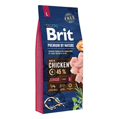 Brit Premium By Nature Junior L sausas maistas šunims 15kg.