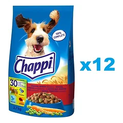 CHAPPI 3x2,7 kg - sausas maistas šunims su jautiena, paukštiena ir daržovėmis