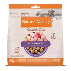 Nature’s Variety Completed Mini liofilizuotas maistas mažų veislių šunims su kalakutiena, 120 g