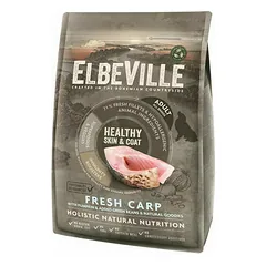 ElbeVille All Breeds Adult Fresh su karpiu Healthy Skin & Coat, sausas maistas šunims 4 kg