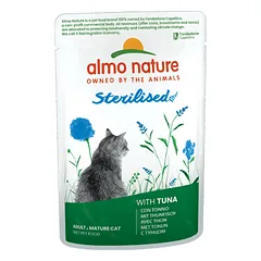 Almo Nature Holistic Sterilised su tunu drėgnas maistas sterilizuotoms katėms su tunu, 70 g