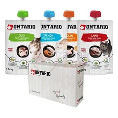 ONTARIO konservų katėms rinkinys 4 skoniai, 12 x 90g — 1 nuotrauka