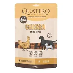 Quattro Jerky Chicken Fillets pašaro papildas suaugusiems šunims, 130 g nuotrauka