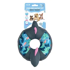 COOLPETS vandens žaislas šunims, ryklys, pilkas — 3 nuotrauka