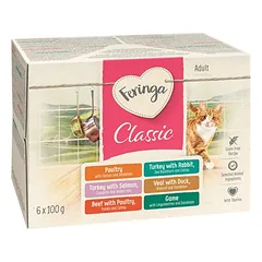 Feringa Classic Meat meniu lėkštutės, drėgnas maistas katėms 6 x 100 g — 4 nuotrauka