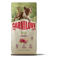 CARNILOVE True Fresh Dog Duck Puppies 12 kg sausa maistas su šviežia antis šuniukams