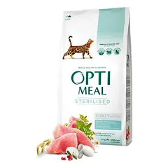 OPTIMEAL™ Visavertis sausas maistas sterilizuotoms katėms ir kastruotiems katinams su kalakutiena ir avižomis