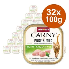 animonda Carny Adult Pure & Mild 32 x 100 g, drėgnas maistas katėms