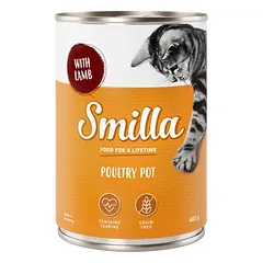 Smilla paukštienos puodeliai, drėgnas maistas katėms, ekonominė pakuotė 24 x 400 g — 4 nuotrauka