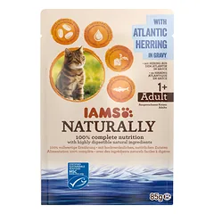 IAMS Naturally konservai katėms su Atlanto silke, 85 g