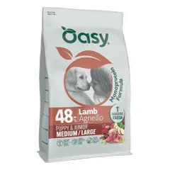 Oasy Monoprotein Puppy Medium/Large sausas pašaras su ėriena šuniukams