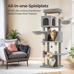 Kačių draskyklė su dviem urveliais, 175 cm — 2 nuotrauka