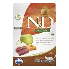 FARMINA N&D PUMPKIN - CAT Dry Venison&Apple ADULT 300 gr