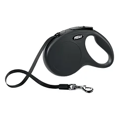 Flexi Classic M, iki 25kg 5m juostelinis automatinis pavadėlis šunims, Raudonas — 2 nuotrauka